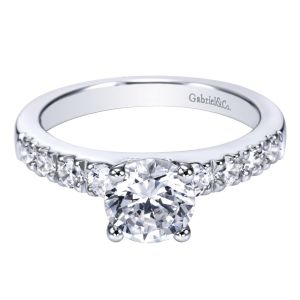 Gabriel 14 Karat Contemporary Engagement Ring ER3950W44JJ