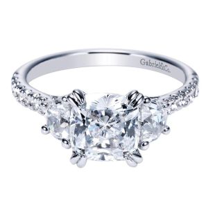 Gabriel 14 Karat Contemporary Engagement Ring ER9044W44JJ