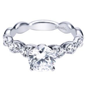 Gabriel 14 Karat Contemporary Engagement Ring ER3990W44JJ