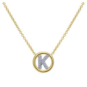 Gabriel Fashion 14 Karat Initial Initial Necklace NK4522K-Y45JJ