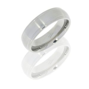 Lashbrook 7REF STONE-POLISH Titanium Wedding Ring or Band