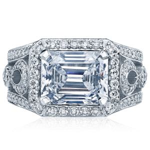 HT2610EC10X8 Platinum Tacori RoyalT Engagement Ring