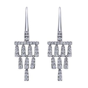 Gabriel Fashion 14 Karat Lusso Diamond Leverback Earrings EG12639W45JJ