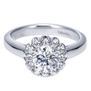 Gabriel 14 Karat Contemporary Engagement Ring ER7830W44JJ