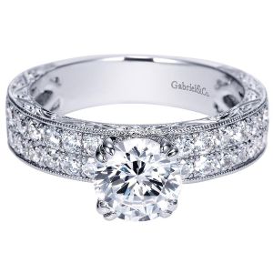 Gabriel 14 Karat Victorian Engagement Ring ER8978W44JJ
