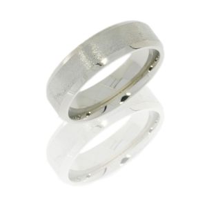 Lashbrook 14KW6B STONE-POLISH Precious Metal Wedding Ring or Band