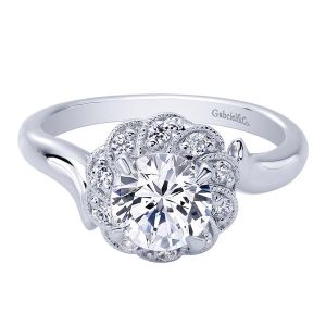 Gabriel 14 Karat Contemporary Engagement Ring ER10241W44JJ