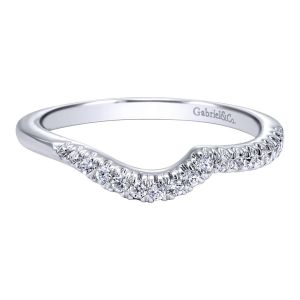 Gabriel 14 Karat Contemporary Wedding Band WB10297W44JJ