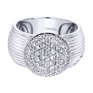Gabriel Fashion Silver Scalloped Silver Ladies' Ring LR6854SVJWS