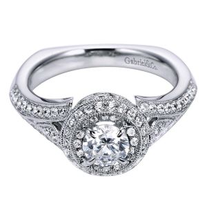 Gabriel 14 Karat Victorian Engagement Ring ER96117W44JJ