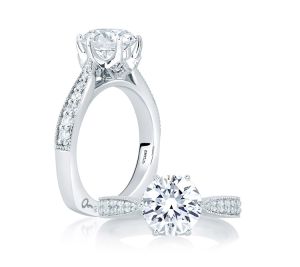 A.JAFFE 18 Karat Signature Engagement Ring MES649