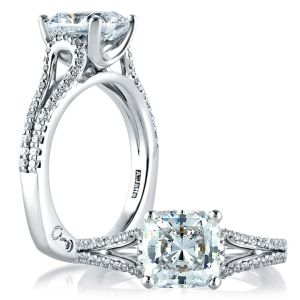 A.JAFFE Platinum Signature Engagement Ring MES573