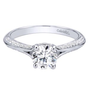 Gabriel 14 Karat Victorian Engagement Ring ER9305W44JJ