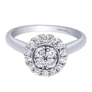 Gabriel 14 Karat Contemporary Engagement Ring ER10777W44JJ