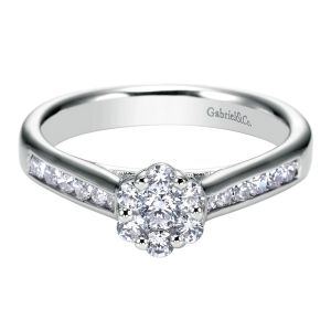 Gabriel 14 Karat Contemporary Engagement Ring ER4314W44JJ