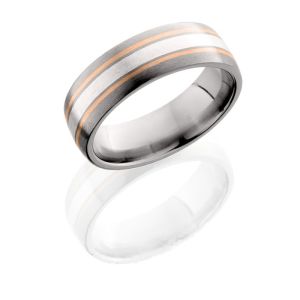 Lashbrook 7D122.5/SS14KR SATIN Titanium Wedding Ring or Band
