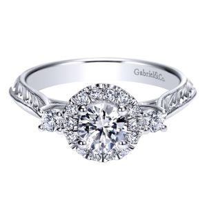 Gabriel 14 Karat Victorian Engagement Ring ER98581W44JJ