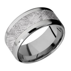 Lashbrook 10B16(NS)/METEORITE Titanium Wedding Ring or Band