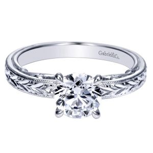 Gabriel 14 Karat Victorian Engagement Ring ER8693W4JJJ