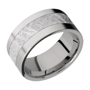 Lashbrook 10F15/METEORITE Titanium Wedding Ring or Band