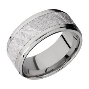 Lashbrook 10FGE16/METEORITE Titanium Wedding Ring or Band