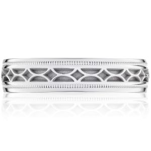 113-5W Platinum Tacori Sculpted Crescent Wedding Ring