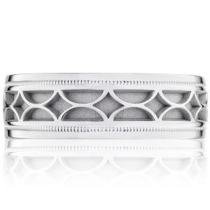 113-7W Platinum Tacori Sculpted Crescent Wedding Ring