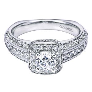 Gabriel 14 Karat Victorian Engagement Ring ER96095W44JJ