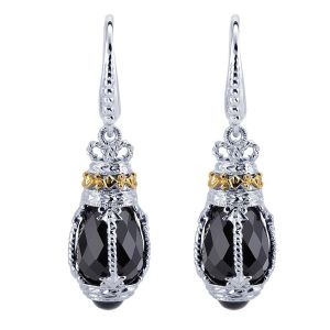 Gabriel Fashion Silver / 18 Karat Two-Tone Mediterranean Drop Earrings EG10917MYJOX
