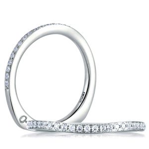 A.JAFFE Seasons of Love Collection Signature Platinum Diamond Wedding Ring MRS335 / 18