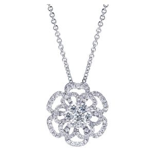 Gabriel Fashion 14 Karat Floral Necklace NK3351W44JJ