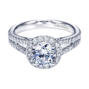 Gabriel 14 Karat Contemporary Engagement Ring ER7260W44JJ