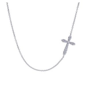 Gabriel Fashion Silver Faith Cross Necklace NK4126SVJWS