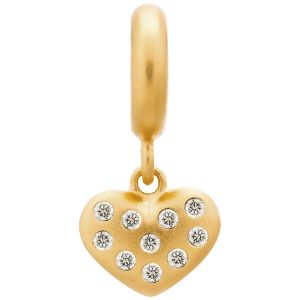 Endless Jewelry White Million Heart Drop Gold Plated Charm 53650-2