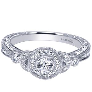 Gabriel 14 Karat Victorian Engagement Ring ER98711W44JJ