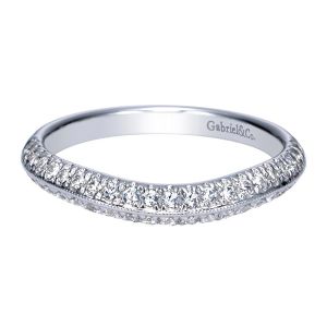 Gabriel 14 Karat Contemporary Wedding Band WB8583W44JJ