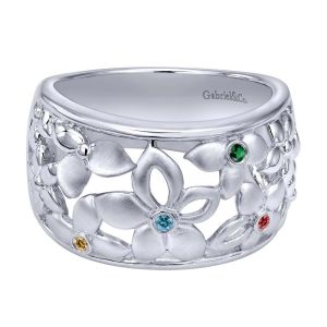 Gabriel Fashion Silver Floral Ladies' Ring LR50152SVJMC