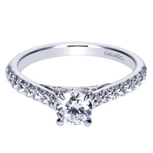 Gabriel 14 Karat Contemporary Engagement Ring ER98539W44JJ