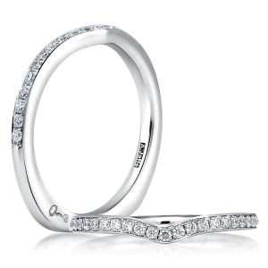 A.JAFFE Metropolitan Collection 14 Karat Diamond Wedding Ring MRS415 / 19