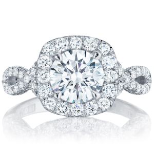 Tacori HT2549CU75 18 Karat Petite Crescent Engagement Ring