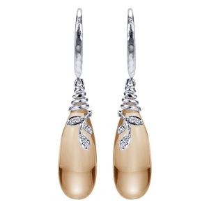 Gabriel Fashion Silver Floral Drop Earrings EG11649SV5SQ