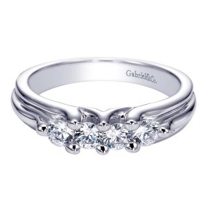 Gabriel 14 Karat Contemporary Wedding Band WB3751W44JJ