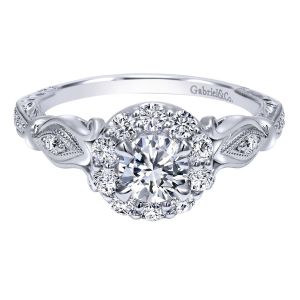 Gabriel 14 Karat Victorian Engagement Ring ER911784R2W44JJ