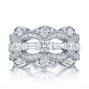 HT2618B12 Platinum Tacori RoyalT Diamond Wedding Ring