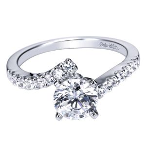 Gabriel 14 Karat Contemporary Engagement Ring ER4249W44JJ