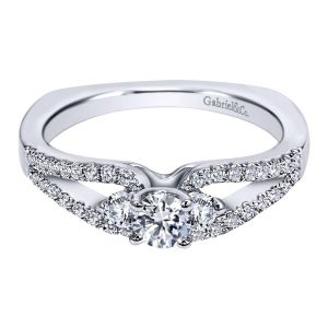 Gabriel 14 Karat Contemporary Engagement Ring ER96088W44JJ