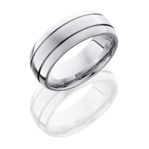 Lashbrook CC8D2.5 Satin-Polish Cobalt Chrome Wedding Ring or Band