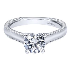 Gabriel 14 Karat Contemporary Engagement Ring ER10206W4JJJ