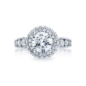 HT2521RD75 Tacori Crescent 18 Karat Engagement Ring