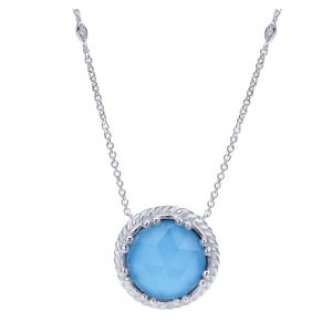 Gabriel Fashion Silver Braided Necklace NK4223SVJMC